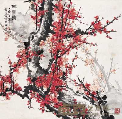 王成喜 1982年作 傲雪图 镜心 132×134cm